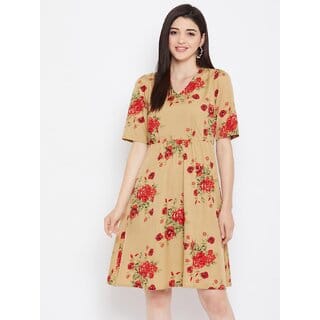 Purys Women Brown Shift Dress