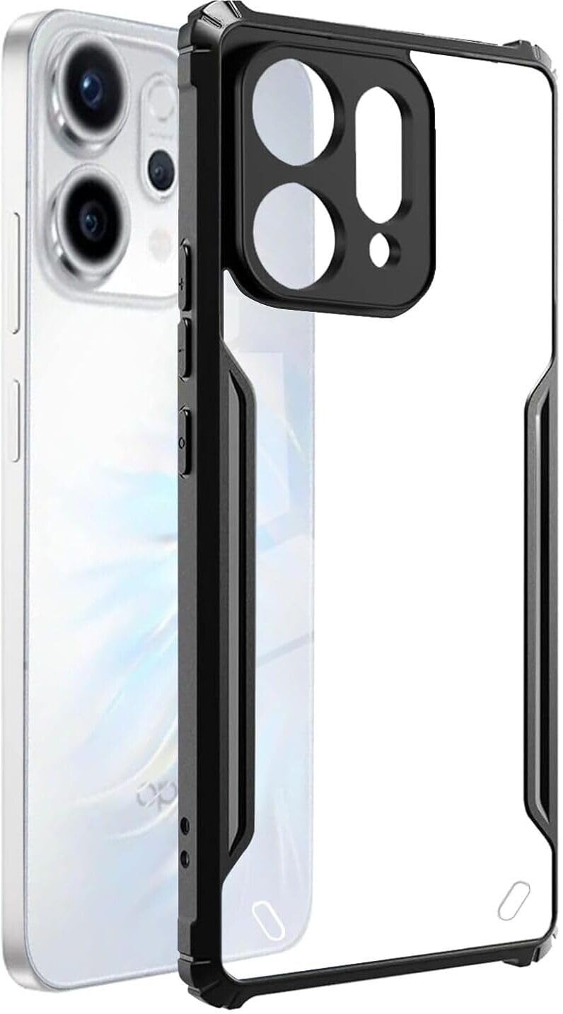 PLUGTECH Slim Shockproof Case | Matte Black Soft | Drop Protection | Precise Cutouts | Premium Mobile Cover for Oppo Reno14
