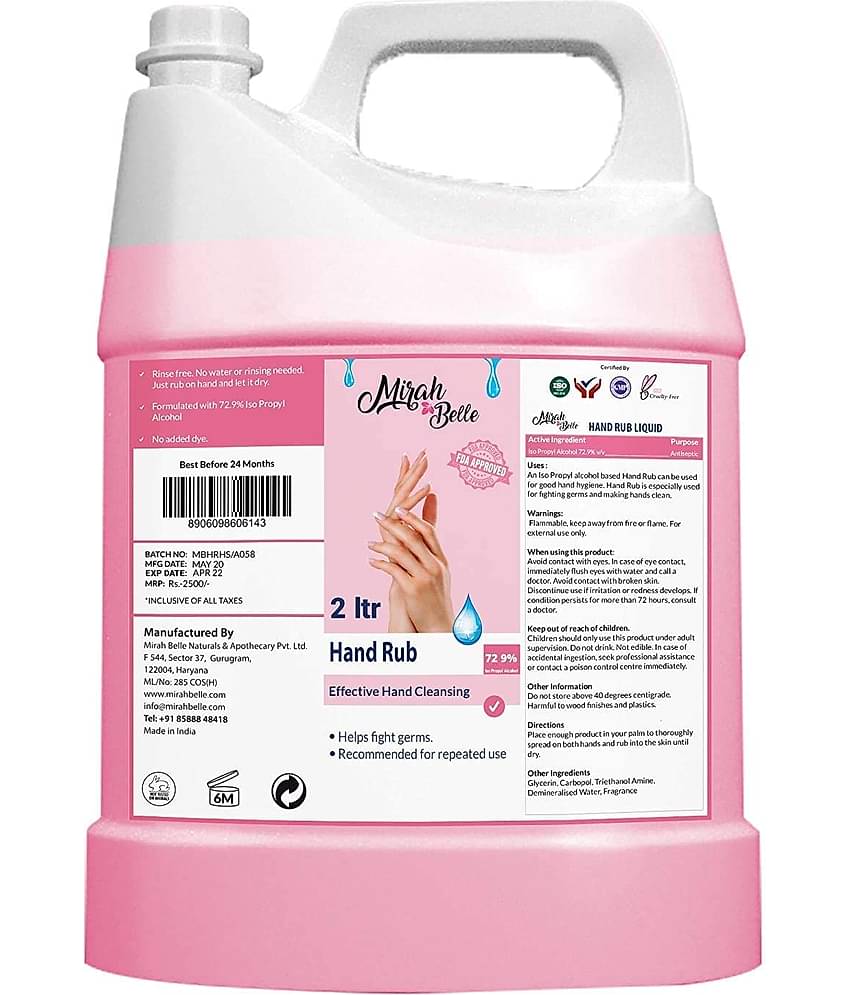 Mirah Belle - Hand Sanitizer Liquid 2000 mL (Pack of 1)