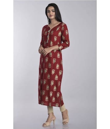 Kbz - Black Rayon Women's Straight Kurti ( Pack of 1 )