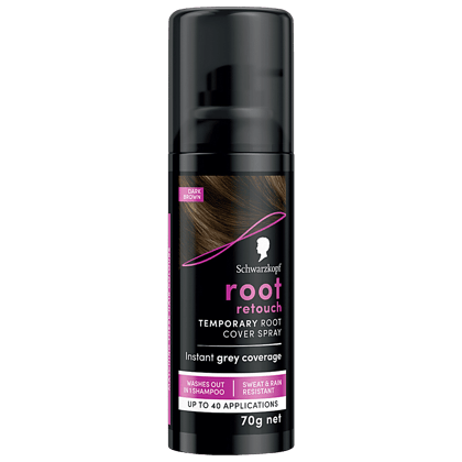 Schwarzkopf Root Retouch Temporary Root Cover Spray, Dark Brown, 70g