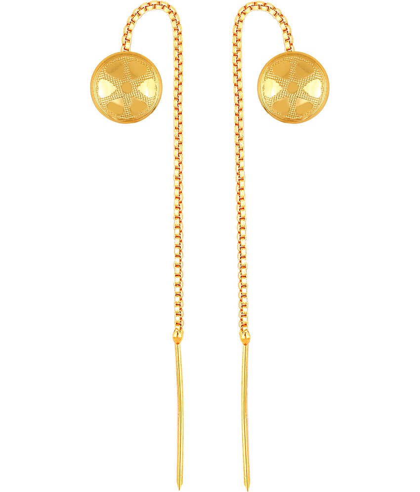 VIVASTRI Golden Threader Earrings ( Pack of 1 )