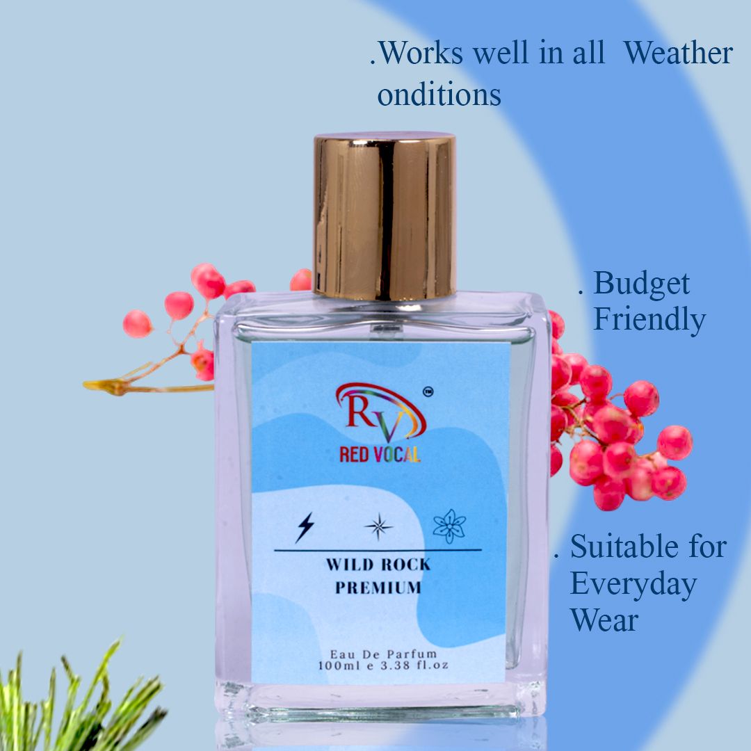 Red Vocal Wild Rock Premium Eau De Parfum 100ml For Men Long Lasting Perfume