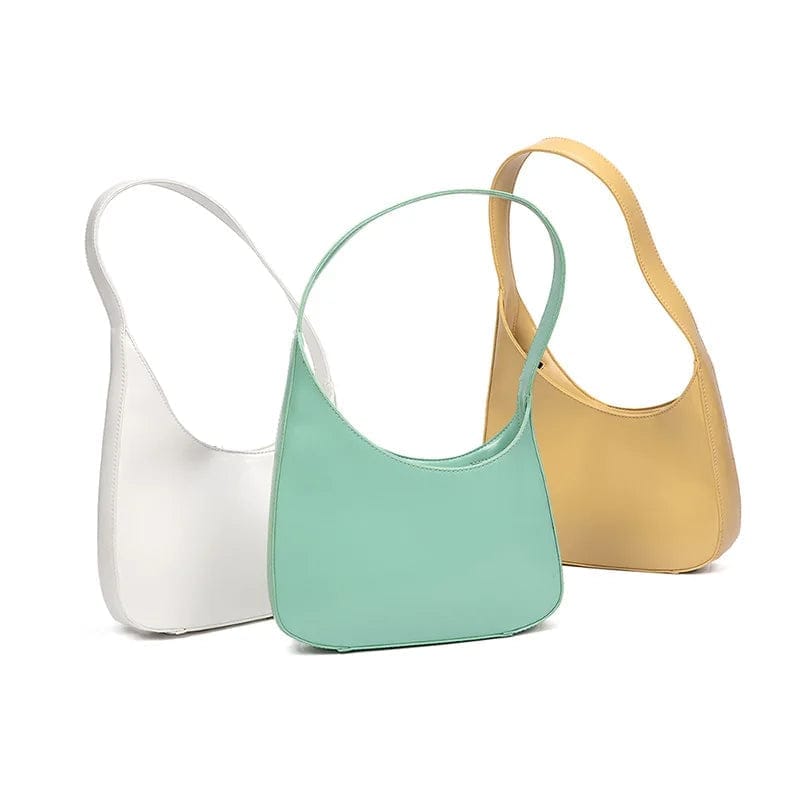 New Fashion Summer All-match Popular Designer Shoulder Tote Woman Hand Bag Brand PU Polyester Cartoon Half Moon Fashion Bag