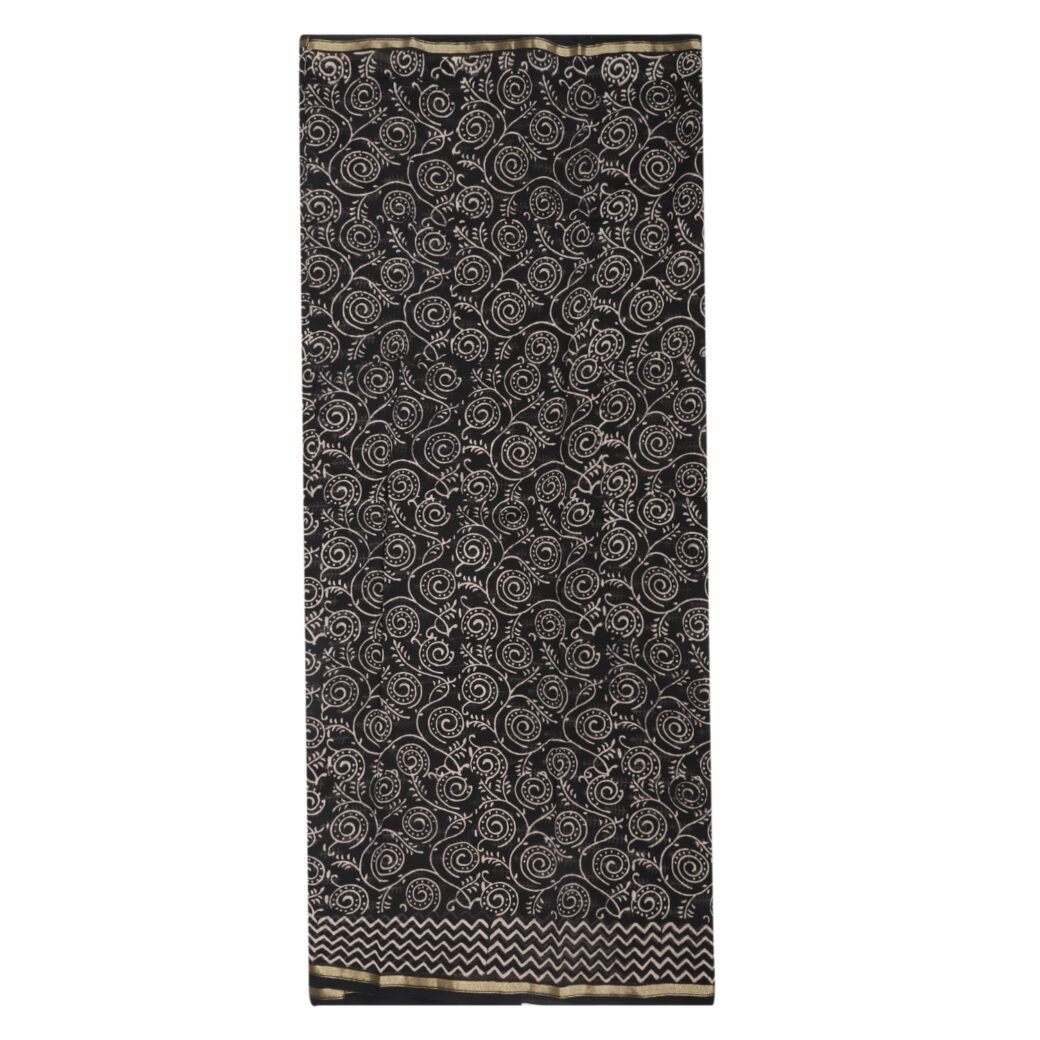 HANDLOOM CHANDERI 03 PCS DABU PRINTED SUIT (SKU - 1RDS01101220 Suit 69)