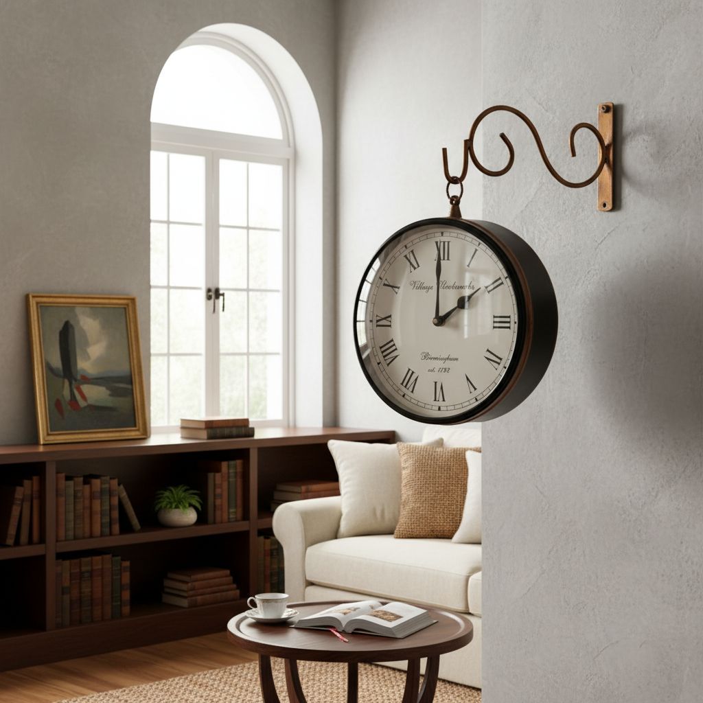 Decorative Analog Wall Clock for Living Room | Gift-item Metallic-Watch