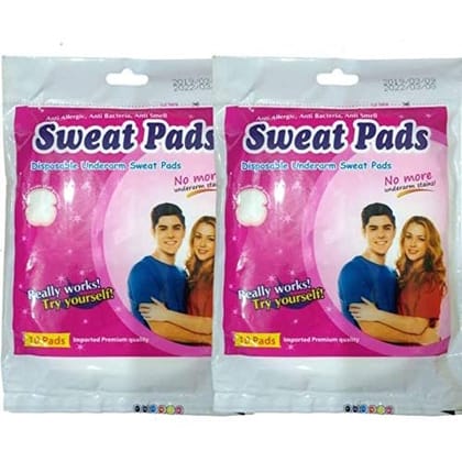 Elecsera Twin Pack Self Stick Disposable Underarm Sweat Pads Sweat Pads