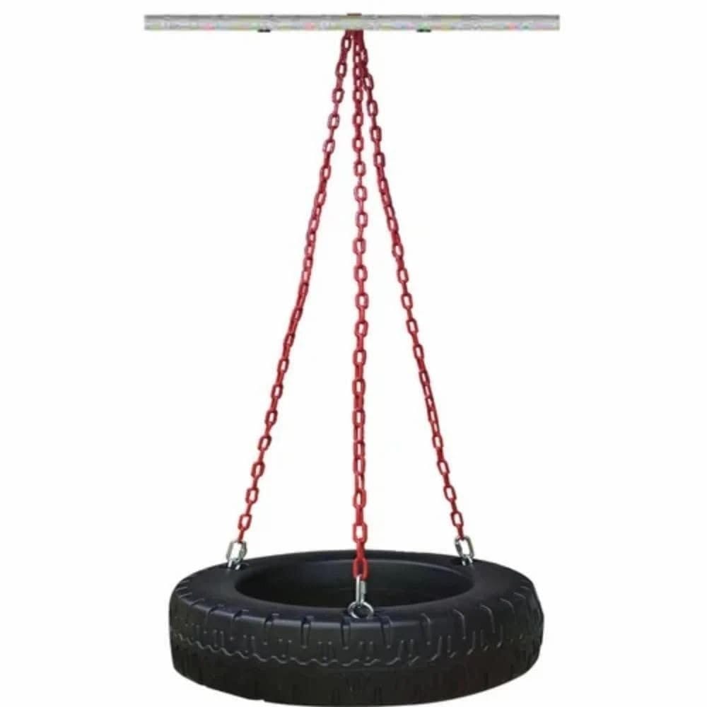 Reznor Heavy-Duty Tire Swing Seat for Kids/Adult Outdoor Park Garden Tree Backyard with 60inch Plastic Coated 3 Chain -Black