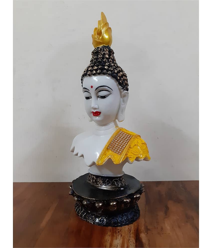 AFTERSTITCH Lord buddha idol statue for home office decor vasstu & God Figurines 22 cm  (Pack of 1)