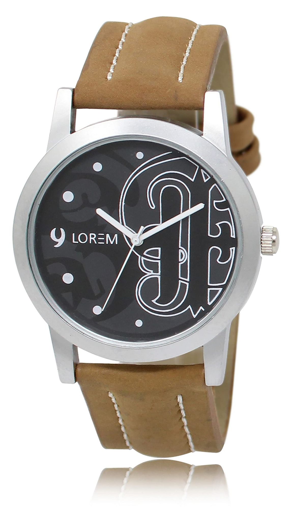 LOREM Black Casual Analog Watch for Men LR14-UF