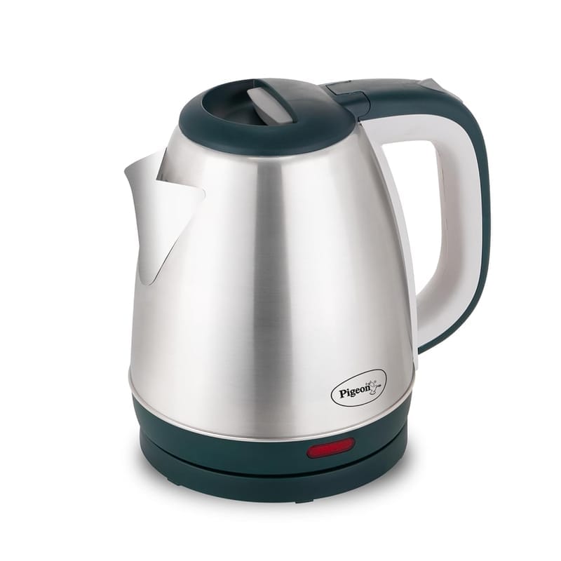 Pigeon 1.5-liter Electric Kettle with Stainless Steel Body, Black