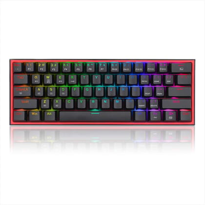 Redragon Fizz Pro K616 - 60% Wired+2.4ghz+Bt Mechanical Keyboard Black (Red Switch) Redragon Fizz Pro K616 - 60% Wired+2.4ghz+Bt Mechanical Keyboard Black (Red Switch)