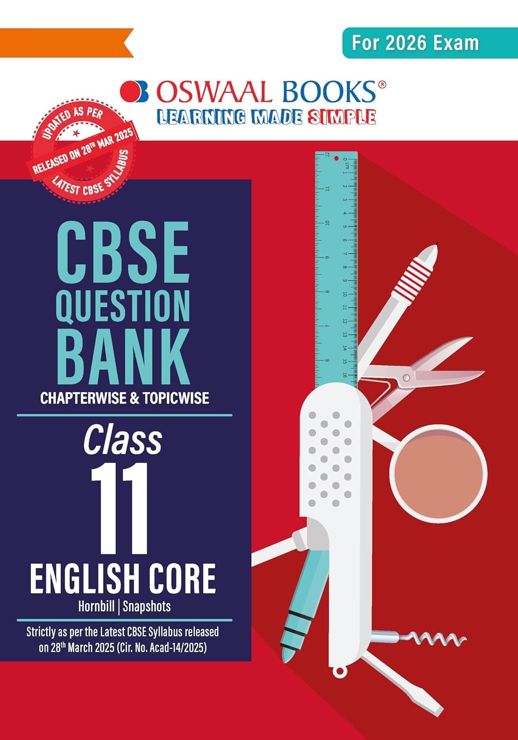 Oswaal CBSE Question Bank Class 11 English Core For 2026 Exam Paperback  3 April 2025 [Paperback] Oswaal Books And Learning Private Limited;