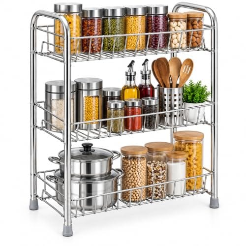 3 Tier Stainless Steel Multipurpose Kitchen Rack/Home Storage/Organizer/Bathroom Rack