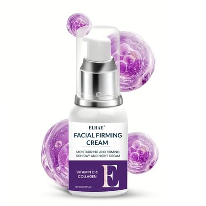ELHAE Facial Firming Cream with Vitamin C & Collagen � Moisturizing Day & Night Cream for Firm, Youthful Skin � 50ml (1.69 fl. oz) Anti-Aging Hydration & Skin Tightening Solution