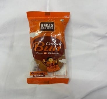 Bread Express Cream Bun (Orange) – Citrus Cream Delight (50g)