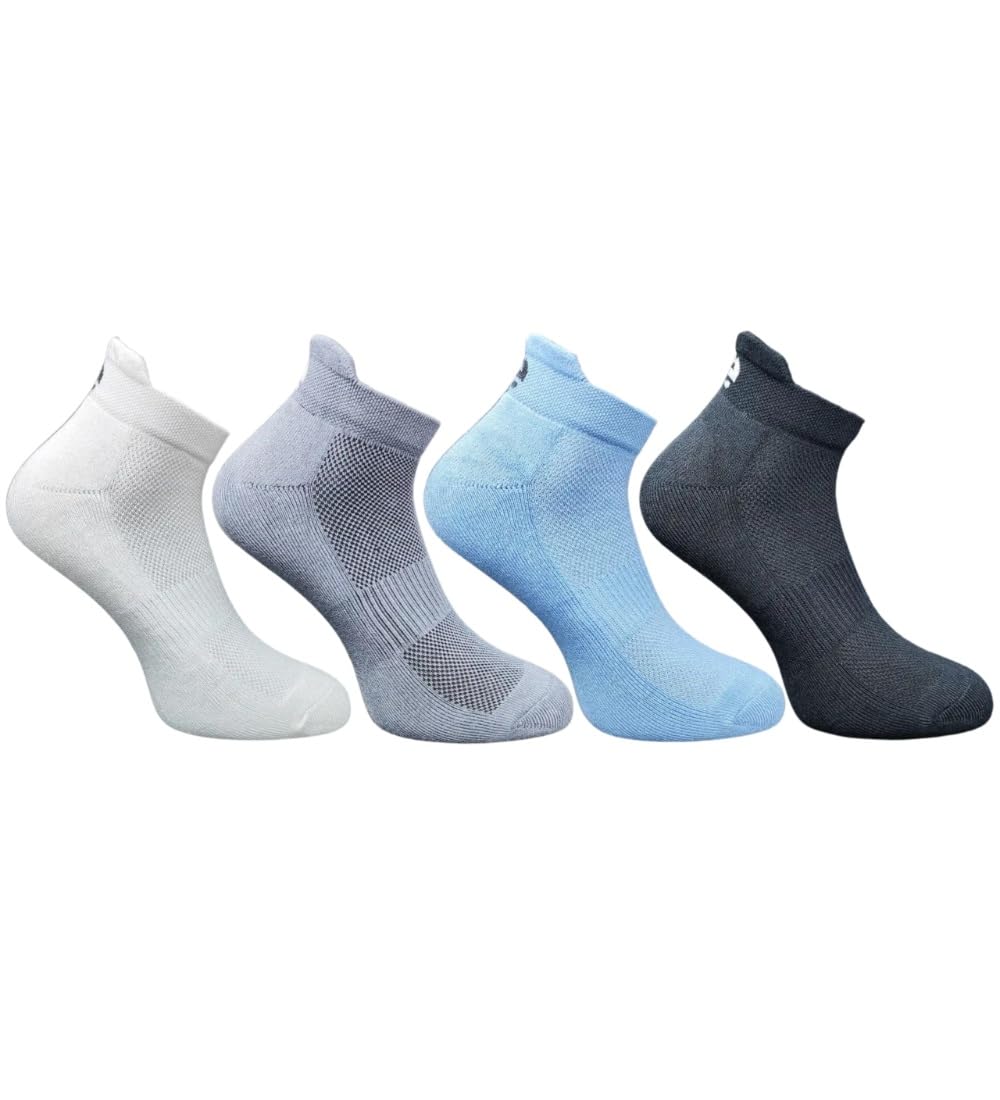 4_Pair Set Unisex Casual Cotton Printed Ankle Length Socks (Multicolor)-PID63499