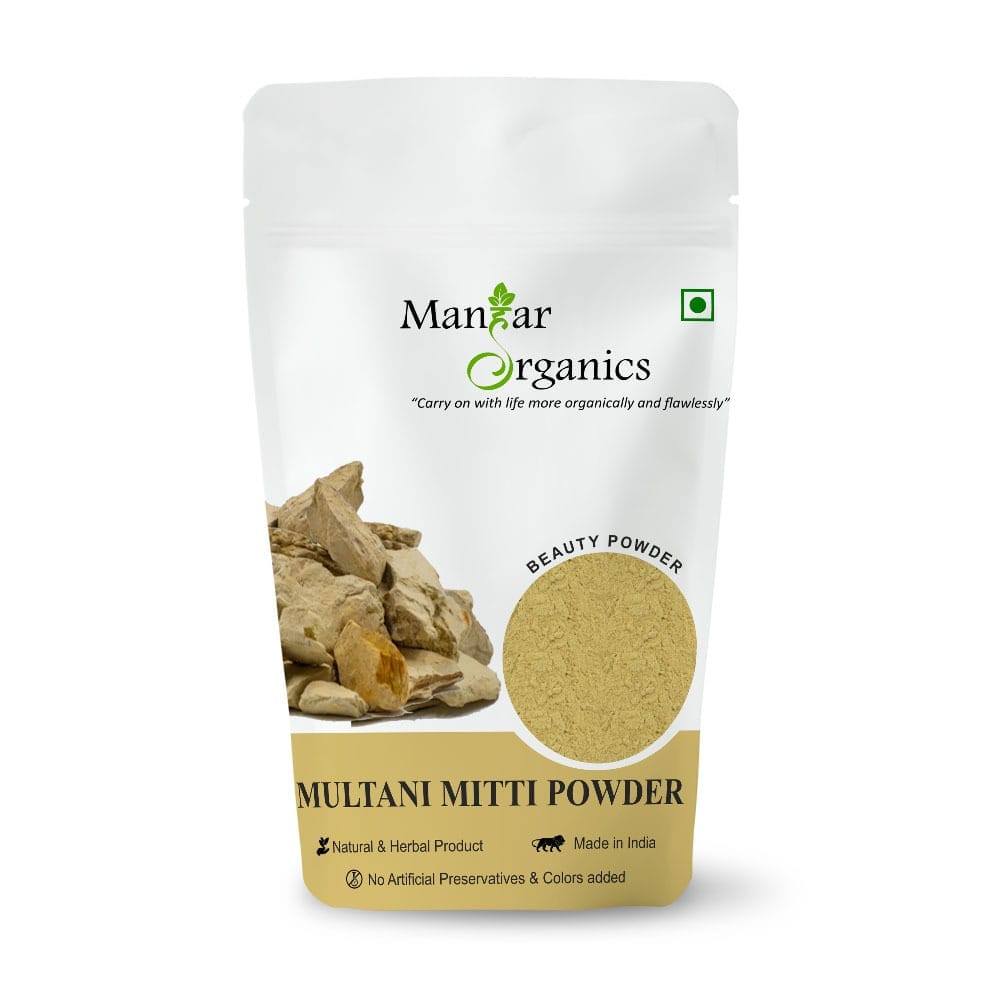 ManHar Organics Multani Mitti 250gm | Pure Fuller's Earth Clay for Glowing Skin & Oil Control | Natural Face Pack for Acne & Pimples