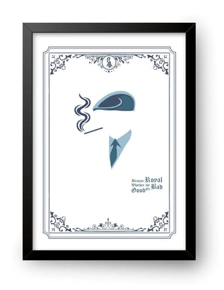 "Become Royal" Vintage Mafia Vibe Wall Art Frame | Sigma Male, Boss Mindset Motivational Poster for Office & Men's Room Decor