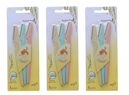 Elecsera Eyebrow Razor Pack of 9 Pcs (Pack of 9)