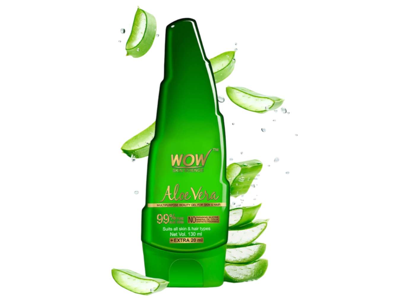 WOW 99% Pure Aloe Vera Gel For Skin & Hair -150ml