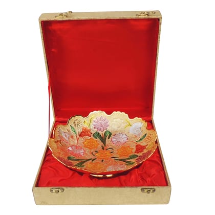 Brass Decorative Bowl With Velvet Box (BMAS235)
