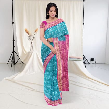 Floral Motifs Sambalpuri Silk Saree
