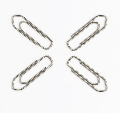 35 mm Steel Paper Clips (110 Pieces) � Small U Pin for Documents � Durable Rust-Resistant Metal Clips for Paperwork, Office & School Use � Silver Finish V Shaped Paper Pins