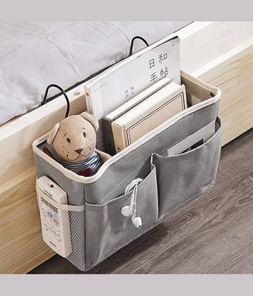sakimo Multipurpose Bedside Organizer – Multicolour Hanging Storage Bag for Remote, Books & More Felt Bedside Storage Caddy – Multi-Pocket Hanging Organizer in Multi-Colours