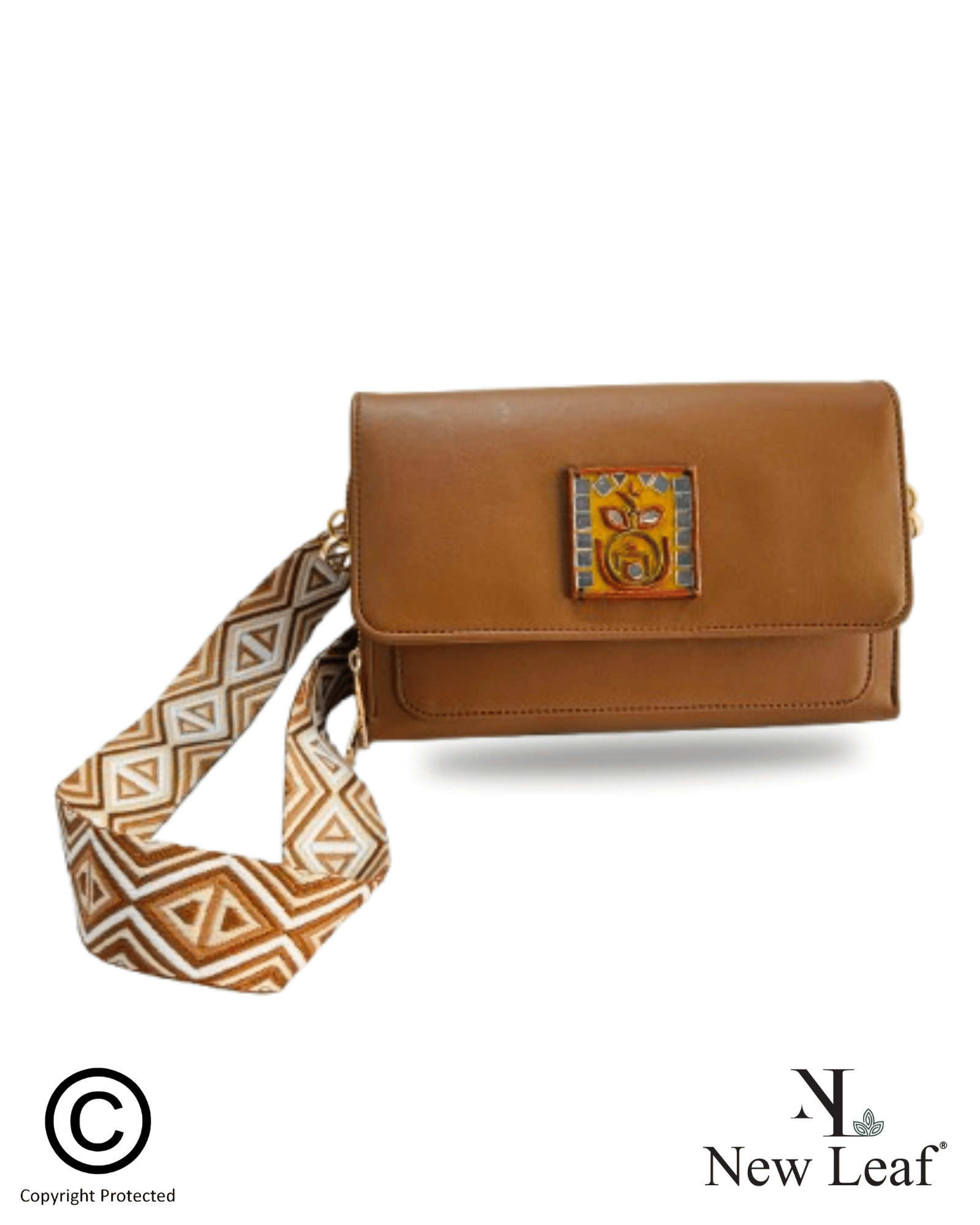 Terra Mosaic Handcrafted Lippan Art Mini Wallet Sling
