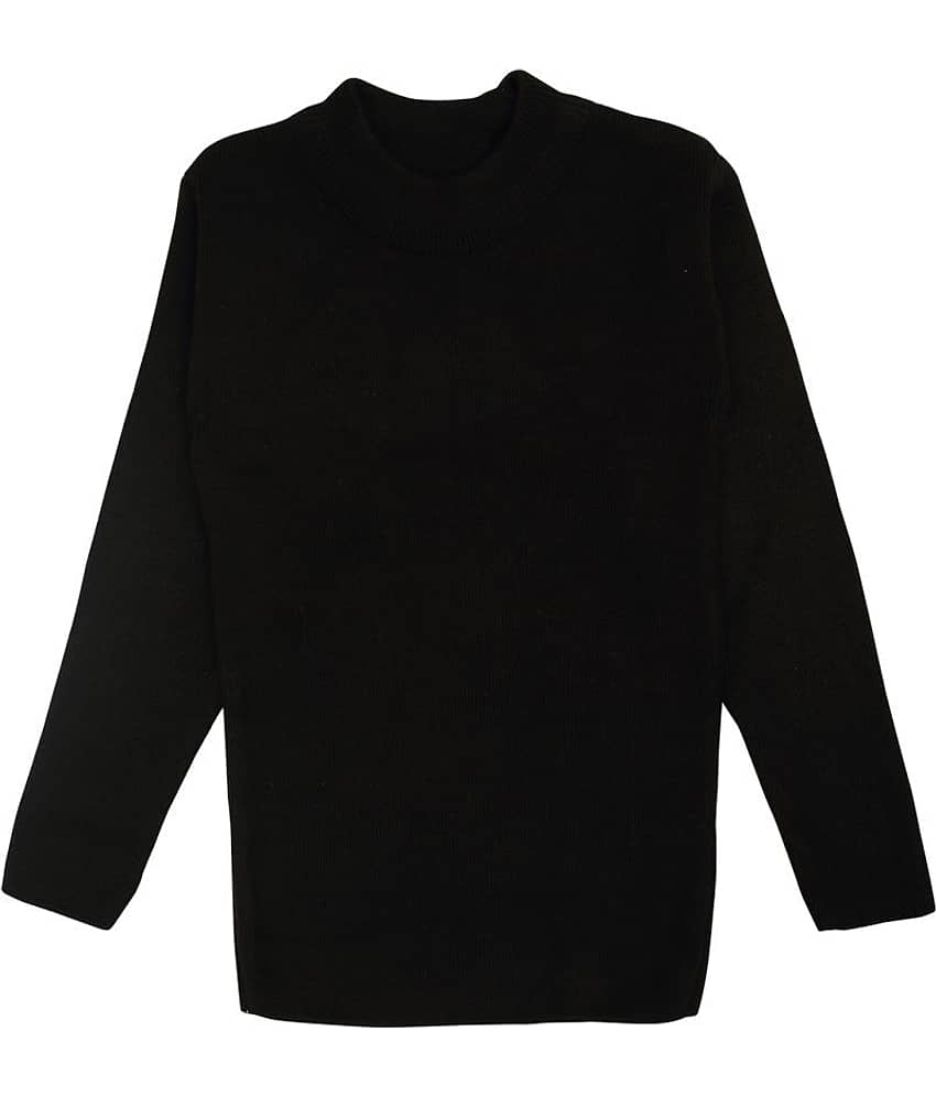NEUVIN Single Baby Girls Woollen Pullover ( Black )