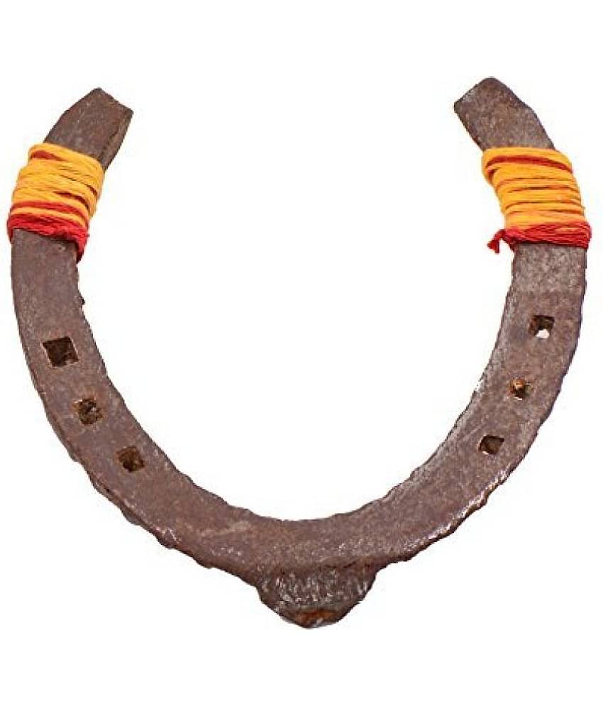 RUDRADIVINE Iron Asli Kaale Ghode Ki Naal/Horse Shoe (Black Brown, Standard)