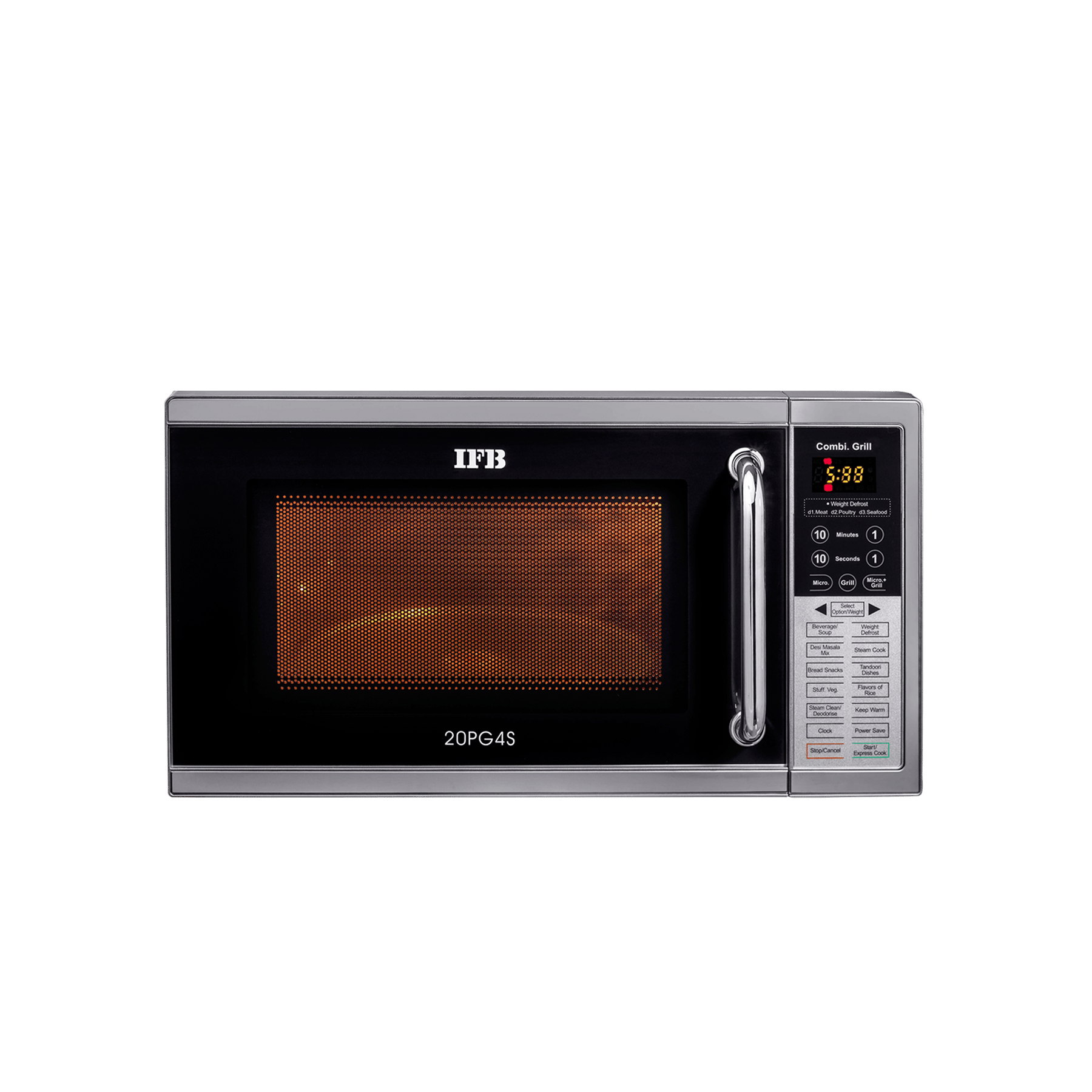 IFB 20PG4S Grill Microwave 20 L | Metallic Silver