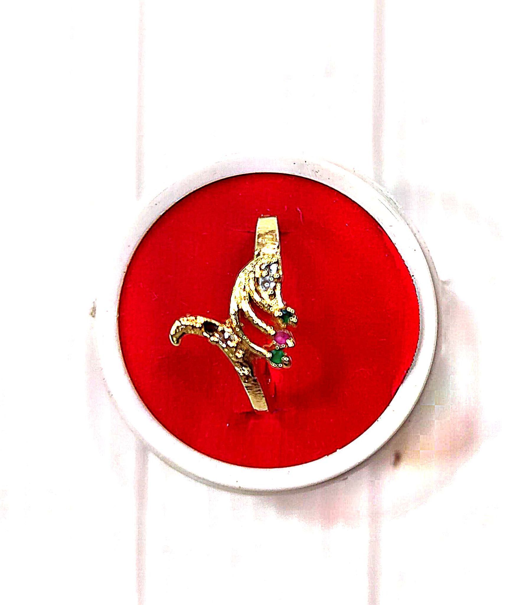 Gold Plated Cubic Zirconia Floral  Ring