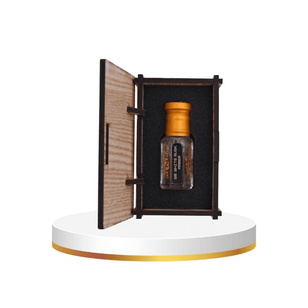 alnaqi fragrances White-Musk-Amber 12ml - Luxury Musk-Perfume-Men, No Alcohol Concentrated White-Musk-Attar, Original White-Amber-Oil, Long Lasting Arabic-Parfum