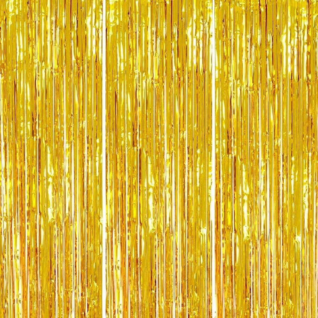 Gold Foil Curtain 7FT X 3 FT