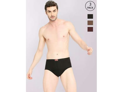 VIP Golds Men's Cotton Briefs-Assorted Colours (Pack of 3) - 110 VIP Golds Men's Cotton Briefs-Assorted Colours (Pack of 3) - 110