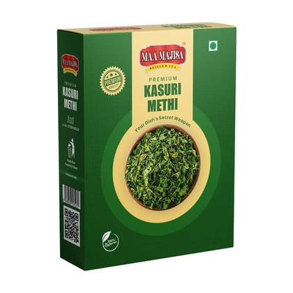MAAMAJISA Premium Kasuri Methi, Dried Fenugreek Leaves, No Added Preservatives, Aromatic Herb for Cooking, 30 GM