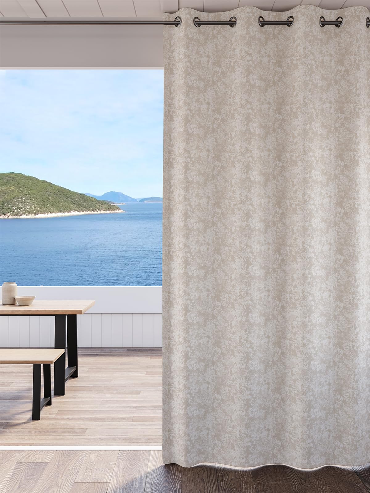 DDECOR - Pack of 1 Piece of 9FT Long Door Room Darkening Curtain, Beige