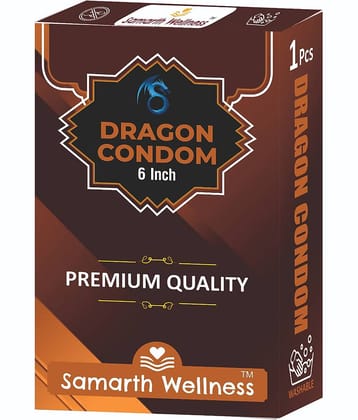 Soft Silicon Men Reusable Dragon Condom With Extra Length 6inch
