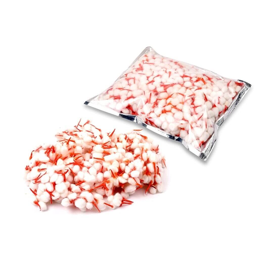 MAYAPURI Cotton Round Wicks/Phool Batti/Cotton Batti/Rui Gol Batti for Puja Aarti (Pack of 100 Wicks)