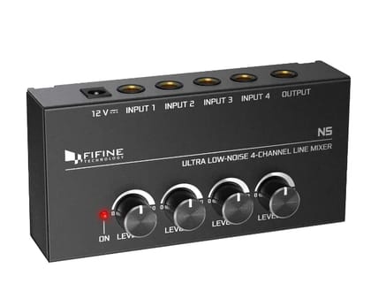 (Refurbished) FIFINE N5 - Four - Channel Line Mixer With Individual Volume Control