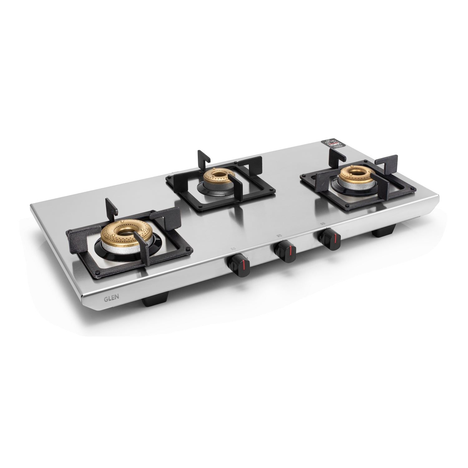 3 Burner Ultra Tuff Stainless Steel Gas Stove with Forged Brass Burner - Manual/Auto Ignition (CT1053UTSS77)