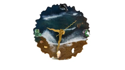 Ocean Theme Resin Clock | Handcrafted Resin Wall Clock | Coastal-Inspired Home Décor Ocean Theme Resin Clock | Handcrafted Resin Wall Clock | Coastal-Inspired Home Décor