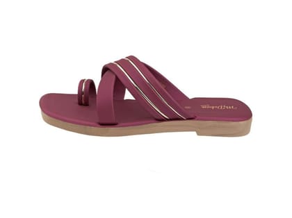 VKC Debon DX35103 Cherry Ladies  Semi Covering  Synthetic Leather Sandal  - UK 5