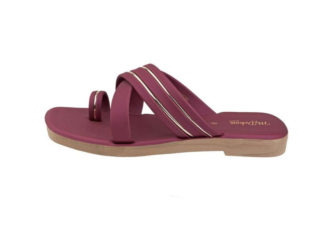 VKC Debon DX35103 Cherry Ladies  Semi Covering  Synthetic Leather Sandal  - UK 5