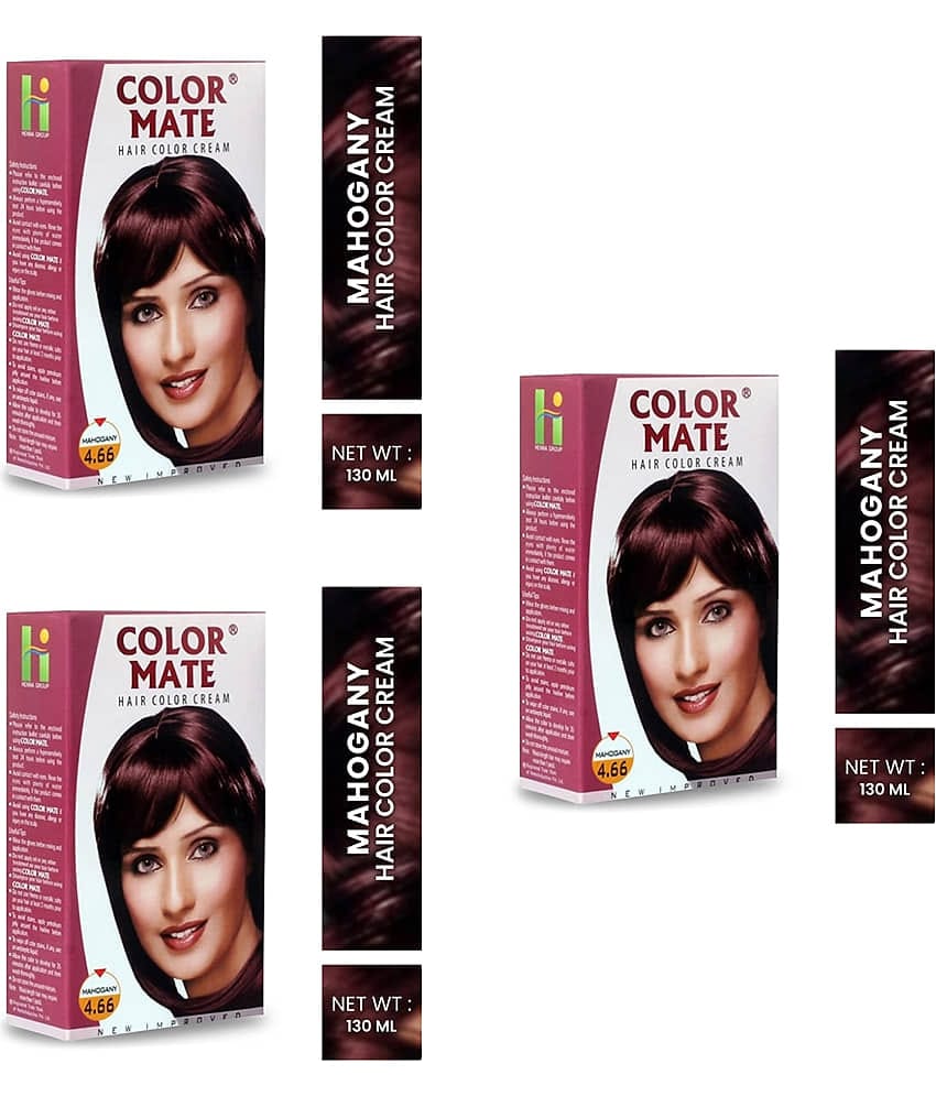 Color Mate Hair Color Cream Mahogany_130Ml (Pack of 3)