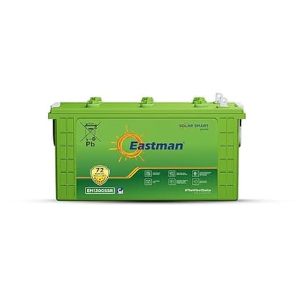 Eastman EM1300SSR | Eastman 100Ah Smart Solar Battery | Warranty 72 (36+36) Months for Home & Office