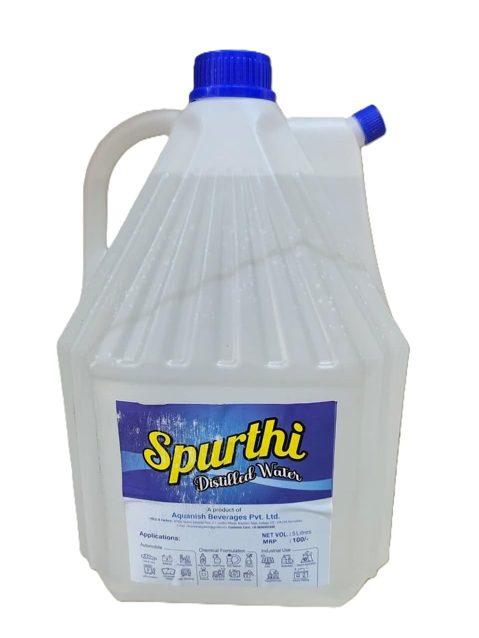 Spurthi Distilled Water Can - 5L
