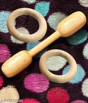 Handcrafted Wooden Teether for Tiny Hands(Pack of 3) Handcrafted Wooden Teether for Tiny Hands(Pack of 3)